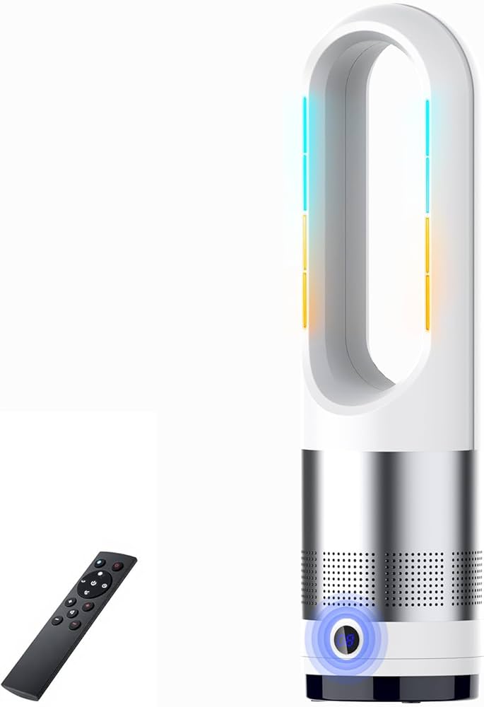 Amazon | 扇風機 羽なしタワーファン【2025冷暖兼用・羽根無し